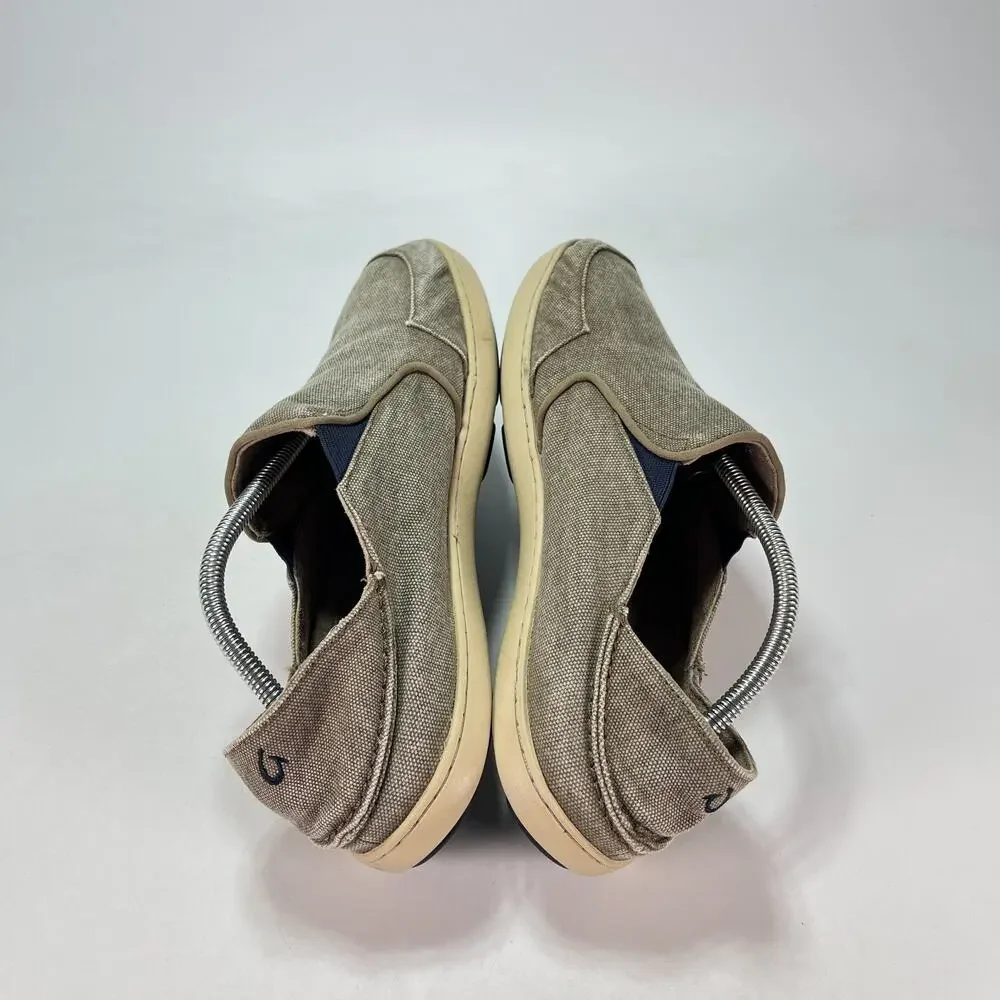 OluKai Nohea Lole Washed Brown Casual Slip On Shoes 10346-101DE Men's Size 11